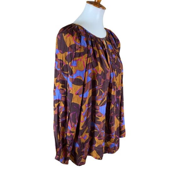 Roller Rabbit Women’s Blouse Medium Multicolor Abstract Print 100% Viscose - Picture 3 of 6